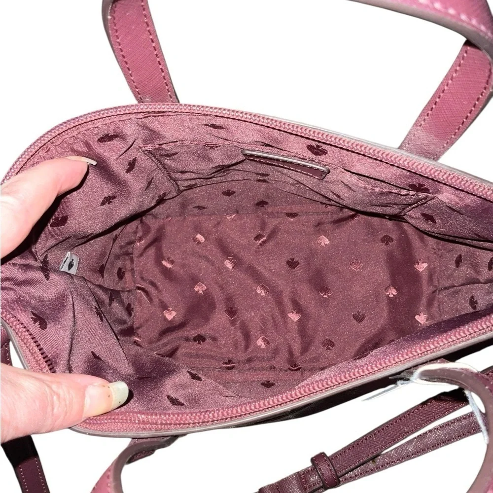 Kate Spade Burgundy Glitter Crossbody Hand Bag
